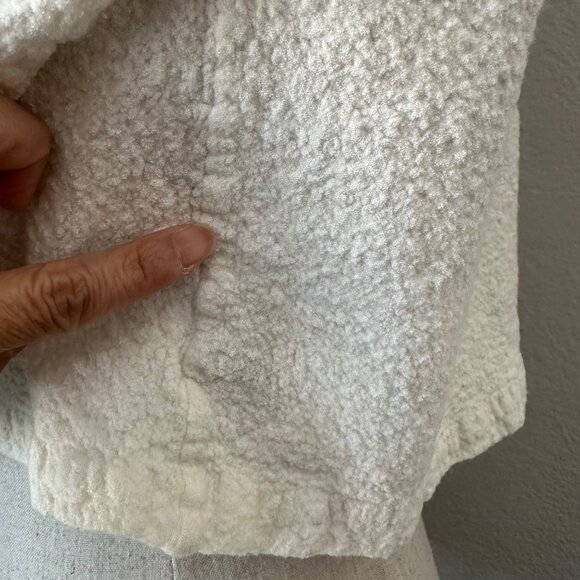 Jennie Kayne Wool Blend Cardigan Front Button Closure Crew Neck 3/4 Sleeve Flawe - Picture 13 of 14